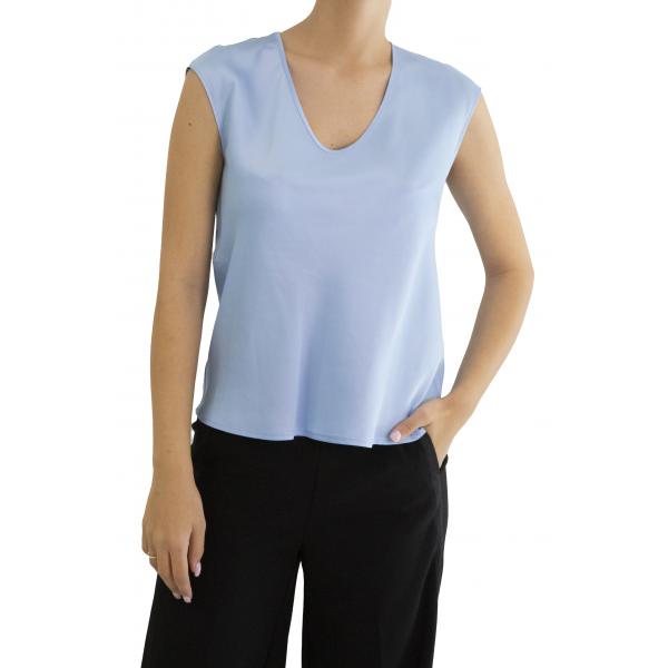 Top monocolour con scollo a U Imperial